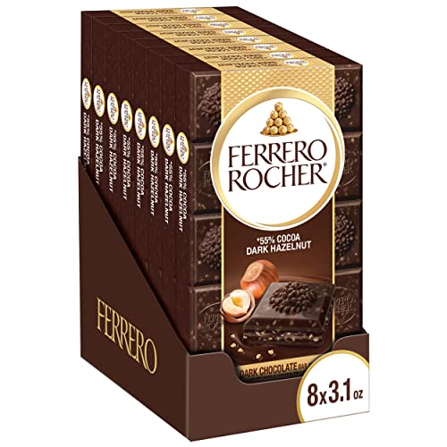 Ferrero Rocher Premium Chocolate Bars—Dark Chocolate Hazelnut