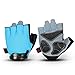 OZERO Fingerless Cycling Gloves for Men Women: Blue Mountain Bike Gloves for Riding | Workout | Motorcycle