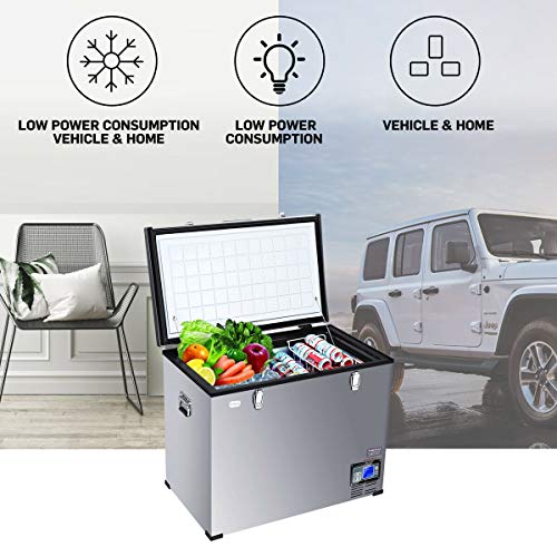 image for COSTWAY 121 Quart Portable Compressor Refrigerator Freezer Compact Veh