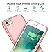 Feob Battery Case for iPhone 8/7 /6s/6, 6000mAh Portable Charging Case Extended Battery Pack for iPhone 8/7 /6s/ 6 Rechargeable Charger Case [4.7 inch]-Rose Gold