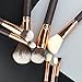 BeautyKate 8pcs Makeup Brushes Set Cosmetic Blusher Eye Shadow Brush Set Kit (Black Rose Gold)