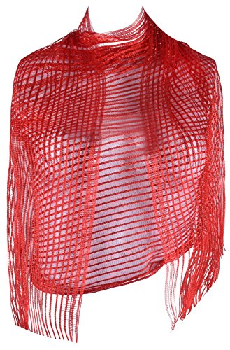 Formal Scarves for Women Red Lightweight Scarf Weddings Prom Wrap and Shawls