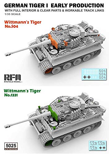 Reyfield Model 1/35 German Army Tiger 1 Heavy Tank Prior Type Vittman Tiger / RFMRM5025 1:35 Rye Field Model Tiger I Sd.Kfz.181 with Full Interior & Clear Parts of Hull & Turret [Model Building KIT] - Thumbnail 2