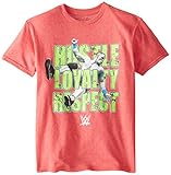 WWE Big Boys' John Cena T-Shirt Shirt, Red Heather, Large/ 14/16
