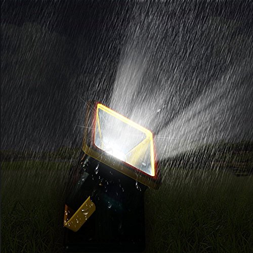 OYOCO Rechargeable LED Work Light with Magnetic Base 15W 6.5H Lighting Battery Powered Waterproof Spotlights Outdoor Camping Emergency Lights Floodlights with SOS Mode ( Yellow with magnetic base)