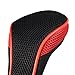 Andux 4 Pack Long Neck Golf Hybrid Club Head Covers Dial No. Tag CTMT-01 Black/Red