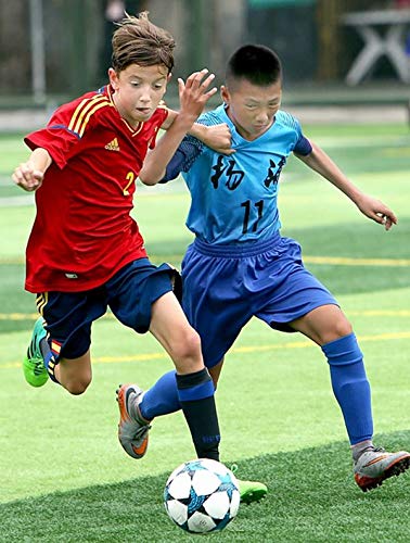 Tamicy 3 Pairs Youth Soccer Shin Guards and 3 Pairs Knee Soccer Socks - Protective Gear Adjustable Perforated Breathable Guard Board and Impact Resistant Youth Kids Soccer Guards Socks for 6-12 Years - Thumbnail 2