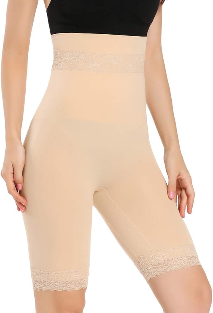 Tummy Control Body Shaper Shorts High Waist Slip Shorts for Women Under Dress Thigh Slimmer Shapewear at  Women’s Clothing store