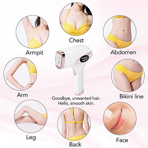 IPL Hair Removal Device - Permanent Hair Removal Electric Painless Perfect Hair Remover for Face, Armpit, Chin and Full Body, FDA Approved with Sunglasses (ICE COLD)