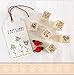 Youkwer 12 Pcs Mini Cute Wooden Rubber Stamps Set For Letters,Diary Craft,Scrapbooking in Matchbox（Vintage Flowers Lace）