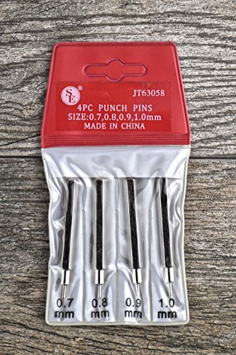 SE JT63058 4-Piece Watch Chain Link Remover Punch Pins Set