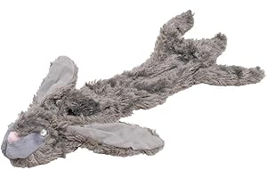 Jeffers Pet Thinnies Unstuffed No Squeaker Dog Toy – 21" Plush Rabbit, Flat Stuffing Free Chew Toy for Small, Medium & Large Dogs – Soft, Interactive Play, Fetch, Tug, Training, Teething
