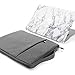 GMYLE MacBook Air 13 Inch Case A1466 A1369 Old Version 2010 2017 and 13 13.3 Inch Handle Carrying Sleeve Bag 2 in 1 Set (White Marble & Grey)