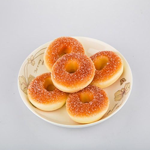 5 PCS PU Material Fake Cake Artificial Sesame Bread Decoration Model Kitchen Toys Photography Prop