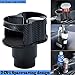 NSTART Car Cup Holder Adapter Organizer with Adjustable Base,Extra Auto Cup Holders Expander,Unique 2 in 1 Design Soft Drink Can Coffee Bottles Stand,Universal Detachable Water Bottle Holder for Cars