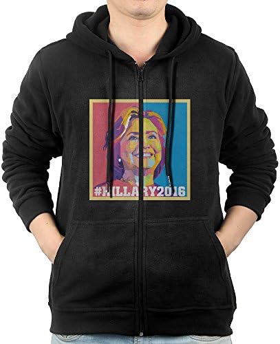 Men's Hillary Clinton Campaign Poster 2016 Zip Front Hoodie Sweatshirt