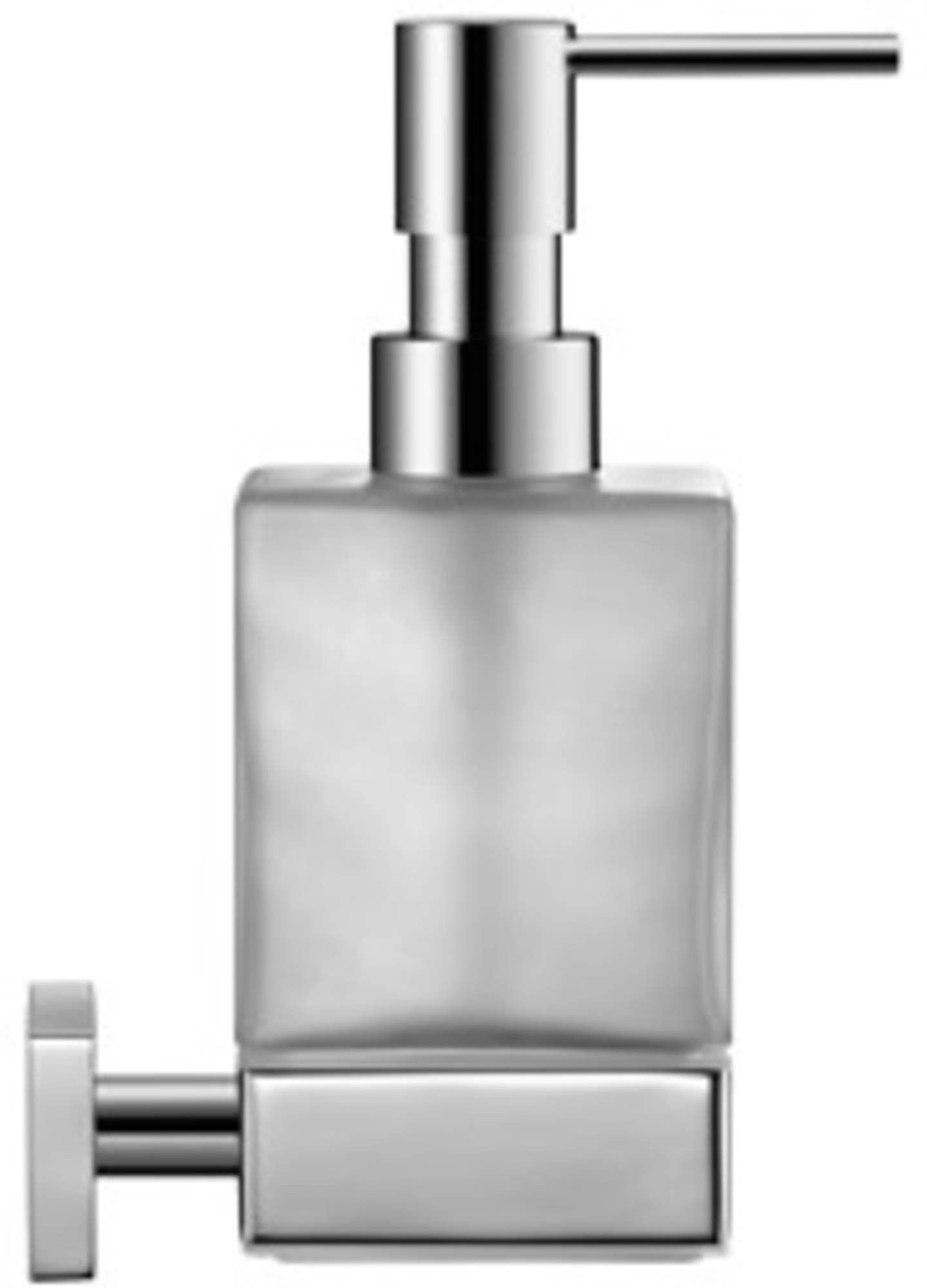 Duravit 0099541000 Soap Dispenser Square Wall Mounted Glass Matt Chrome 10.3 cm — image 1