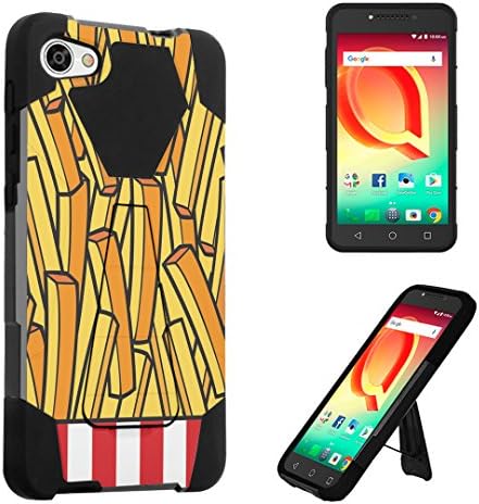 Alcatel A50 Case, Alcatel PulseMix Case, Alcatel Crave Case, DuroCase Transforma Kickstand Bumper Case for Alcatel A50 / PulseMix / Crave - (French Fries)
