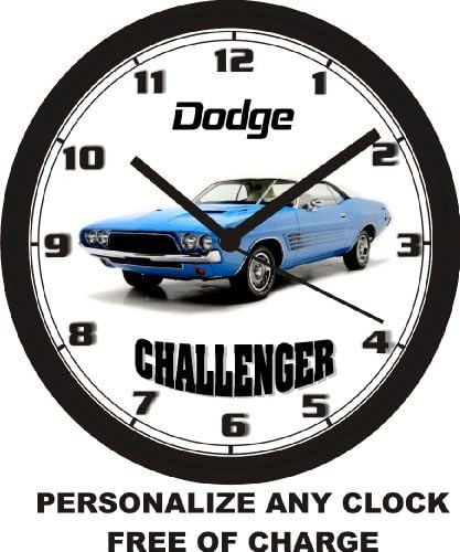 1973 DODGE CHALLENGER SUPER BLUE WALL CLOCK-Free USA Ship