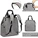 Large Diaper Bag Backpack Multifunction Travel Back Pack for Mom and Dad, Stylish Baby Nappy Bags with Changing Pad, Insulated Pocket and Stroller Straps, Grey