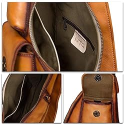 Genuine Leather Large Sling Bag for Men and Women