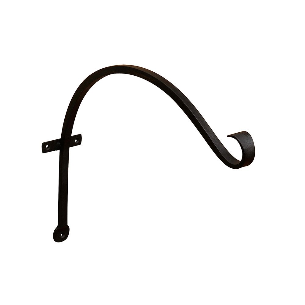 Achla Designs TSH-06 Curved, 18-inch Wrought Iron Wall Bracket Hook, Black