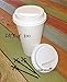100 Sets 20 oz Paper Coffee Cup Solo Disposable White Hot Cup with Cappuccino LIDS