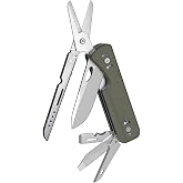 ROXON S505G Flex Shears 6 in 1 pocket tool with fixed big scissor (Green) | Modular Design multi tool for Work, Home, Garden, DIY Outdoors Interchangeable Blade of BA01-BA17 &amp; Changeable FT Implements