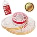 Soundproof Weather Stripping Door Kit - White - 39 Feet Self Adhesive Weatherstrips & 43.3" Door Sweep - Wind, Dust, Draft & Insect Proof - Insulation - Rubber Door Strips to Seal Door Crack - Furring primary