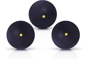 Flylin Single Dot Squash Ball, Squash Balls High Bounce for Competition Training, 37mm Beginner Sports Squash Ball Pack of 3