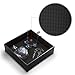 J JACKCUBE Design Valet Tray with Finger Scraper Mat for Easy Access – Ideal for Coins, Keys, Glasses, Jewlery, and Watch Organization (Black, 6.9 x 6.9 x 1.9 inches) - MK206A