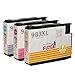 FUZOO High Capacity Replacement for HP 933XL Ink Cartridge (1 Cyan,1 Magenta,1 Yellow) Compatible with HP Officejet 6600 6700 6100 7610 7110