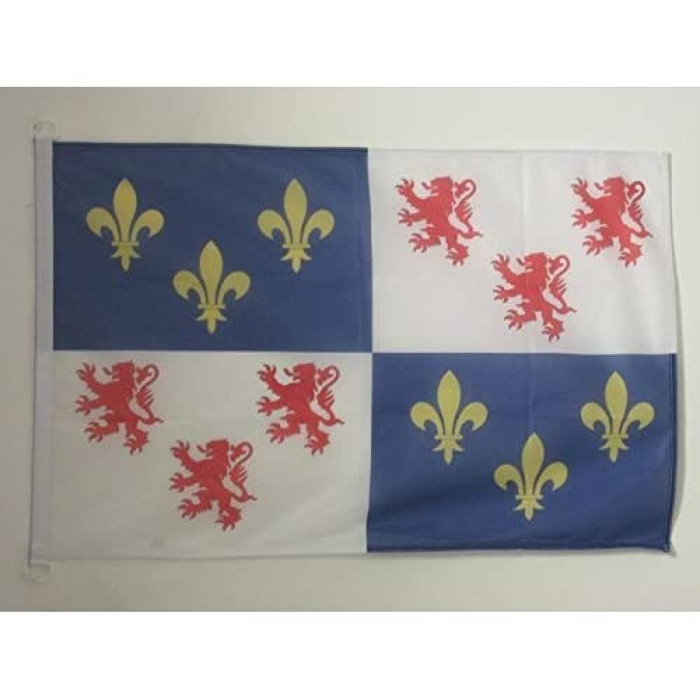 AZ FLAG - Picardy Flag - 2x3 Ft - For Outdoor - French region of Picardie Banner Knitted Polyester with Two Plastic Rings - Fade Resistant - Vivid Colors - 2' x 3' Feet - 90x60 Cm