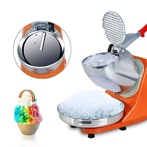Oteymart 300W Electric Ice Shaver Machine Shaved Ice Snow Cone Maker Ice Crusher Stainless Steel Blade 143 lbs New