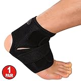 Lar DrOk Ankle brace,Adjustable breathable neoprene Ankle support with compression strap, ankle stabilizer One size, set of 2