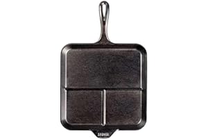 Lodge Seasoned Cast Iron Square Divided Griddle/Plaque de cuisson divisée carrée en fonte assaisonnée Lodge