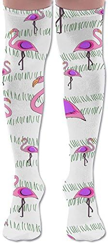 Flamingo Unisex Casual Sport Athletic Crew Socks Knee High Soccer Socks
