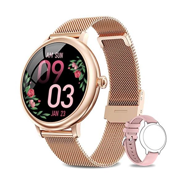 LIEBIG Smart Watch for Women, Full Touch Fitness Watch Tracker with Female Function Heart Rate Monitor Blood Pressure…