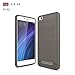 Redmi 4A Case,Ultra Light Carbon Fiber Armor ShockProof Brushed Silicone Grip Case For Xiaomi Redmi 4A ( Color : Gray )