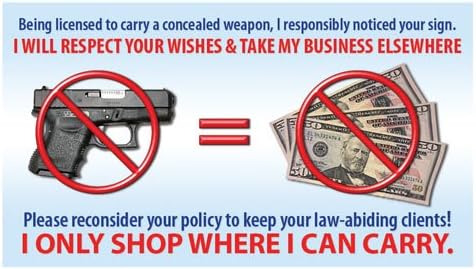 Vertigo Creative Products I Only Shop Where I Can Carry 50 HANDOUT Cards with Free Decal - Glossy, Heavy Card Stock - Concealed Handgun - CHL - CCW - 2nd Ammendment