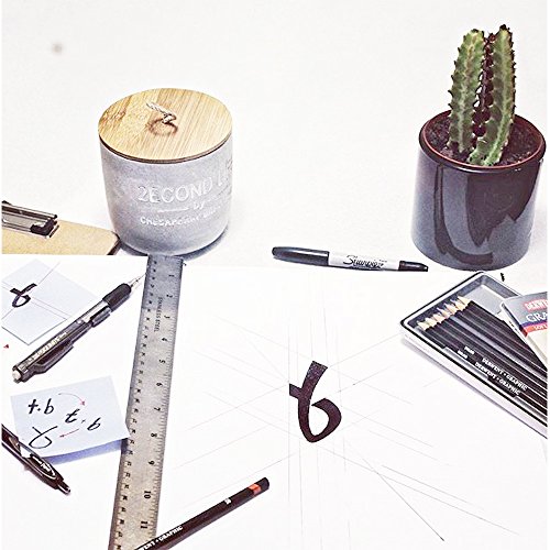 Stainless Steel Metal Ruler 2 Pack – Set of 2 Flexible 15 Inch Office Rulers with Non Slip Cork Back Providing Optimal Precision (2 Pack)