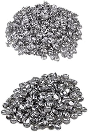 Silver Aluminum Fabric Self Cover Flatback Buttons for DIY Leathercraft Pack of 500 (9MM Surface Dia)