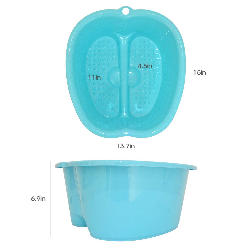 Foot Soaking Bath Basin, Large Size Feet Massager Tub, At Home Spa Pedicure Treatment: Beauty