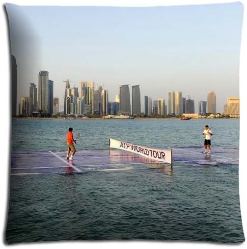 tennis Zippered Bedding Pillow Covers Case Polyester Cotton Modern Inspirational 16x16 inch 40x40 cm