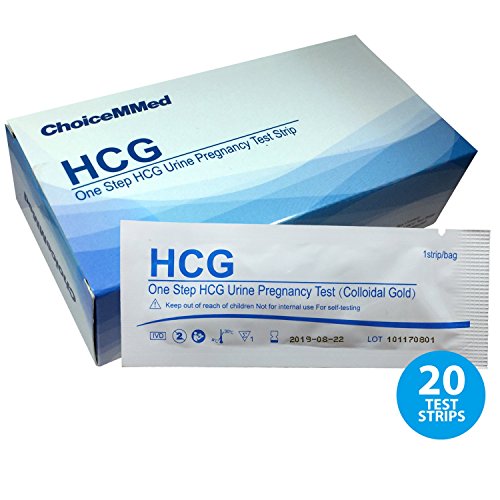 CHOICEMMED HCG Pregnancy Test Strips Kit (20 Count-Individually Sealed) - One-Step Clear and Accurate - Urine Early Pregnancy Detection - Home Pregnancy Test - FDA Approved - Over 99 Percent Accurate