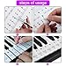 BUZIFU Piano Keyboard Stickers for 37/49/54/61/88 Keys, Transparent Piano Key Stickers Removable Keyboard Note Stickers Colorful Electronic Piano Keyboard Music Notes for Kids Beginners