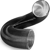 Heavy Duty 8 Inch x 8 Foot Leaf Vacuum Hose, Flexible PVC Replacement Part for DR Trac Vac Cyclone Agri-Fab, Universal Grass Catcher Bagger Attachment for Lawn Vacuums and Leaf Collection Systems
