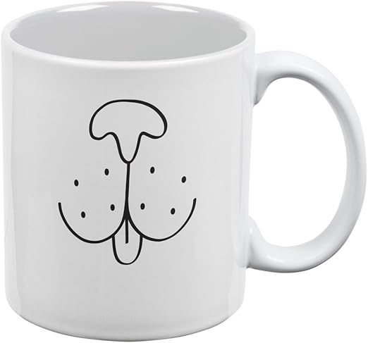 dog face on mug