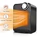 Portable Space Heater Fan - Small Ceramic Electric Oscillating Personal Space Heater for Office w/Adjustable Thermostat, 1500W Fast Heating, Overheat & Tip-over Protection for Desk Home & indoor Use