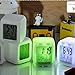 Scenstar Kids Clock Digital Alarm clocks 7 Colors Changing Digital Alarm Clock with Multi-function Thermometer Night Glowing for Bedroom&Table,School Desk